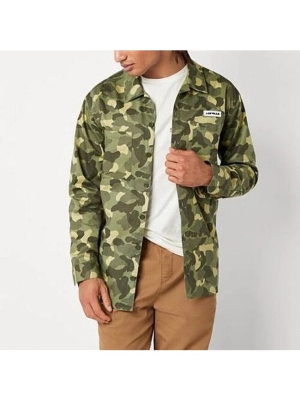 Airwalk Men’s Camouflage Button Down Long Sleeve Shirt / Shacket - Sz S
